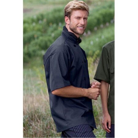 Nathan Caleb Extra Large Short Sleeve Chef Coat in Navy NA584856